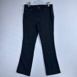 IMAN Bootcut jeans Womens Size Medium Mid-Rise Stretch Cotton Dark Wash Blue